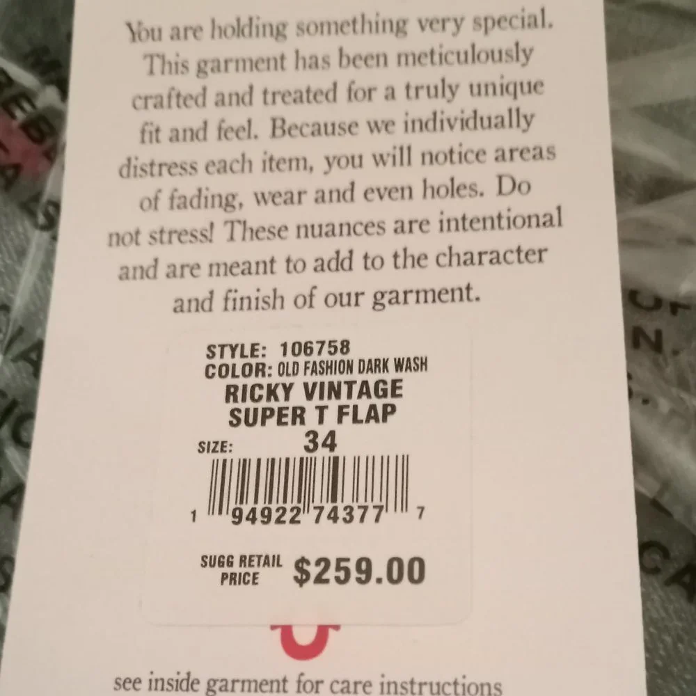 True Religion men 34